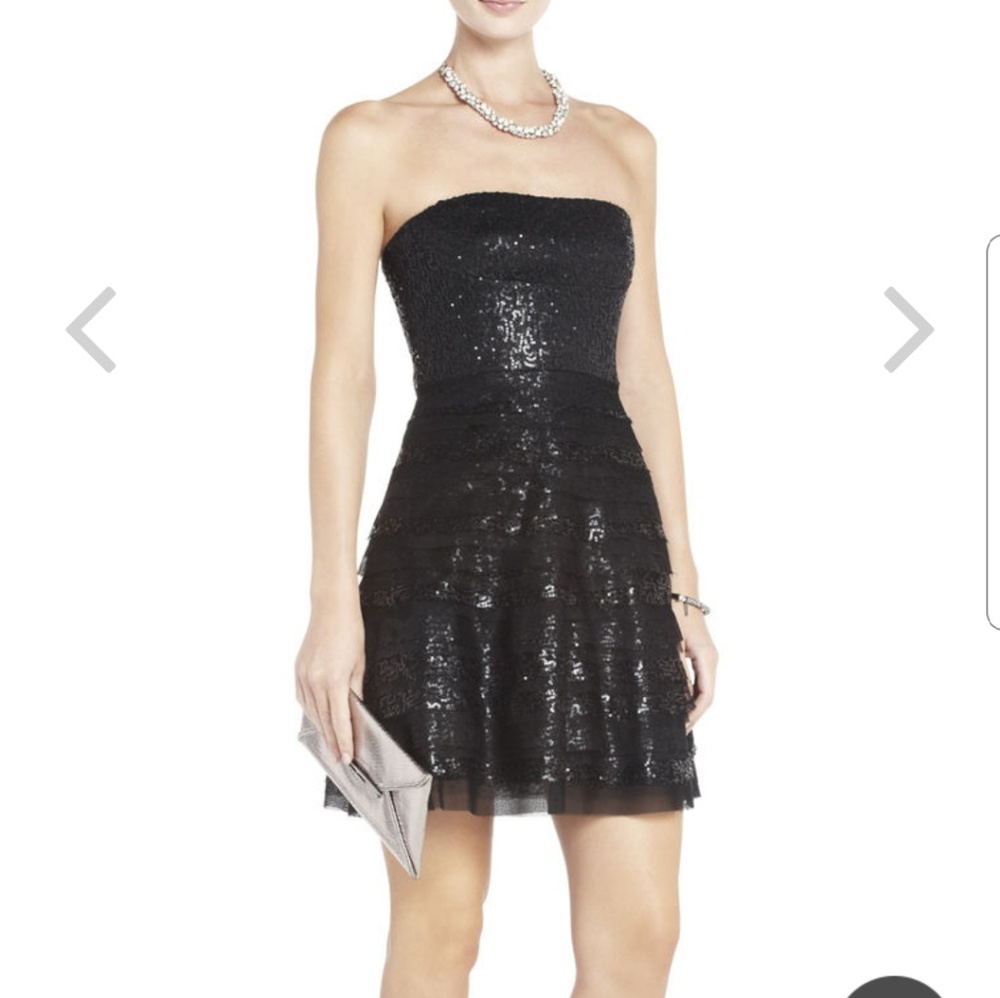 NWT BCBG Seri Dress - Black/Sequined - Size 4